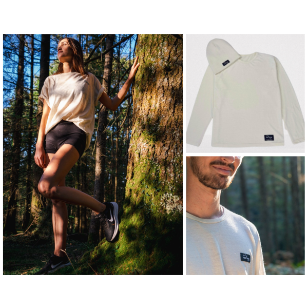 Tee-shirt - 50 % Laine Pyrénéenne 50 % Lin Français